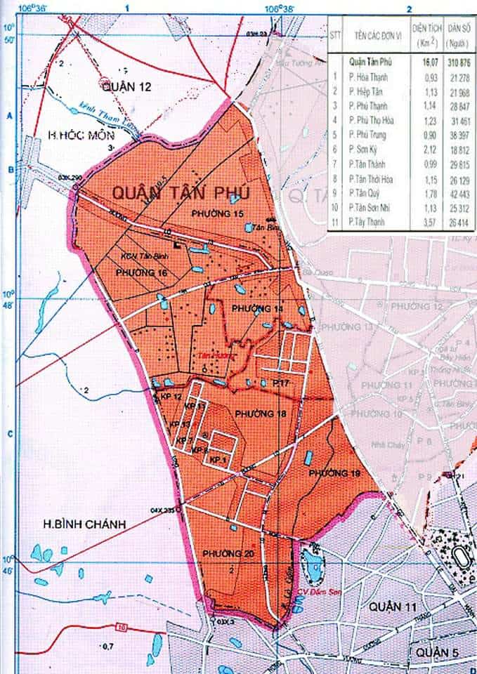 Bản đồ quy hoạch TP HCM 19 Bản đồ quy hoạch Quận Tân Phú