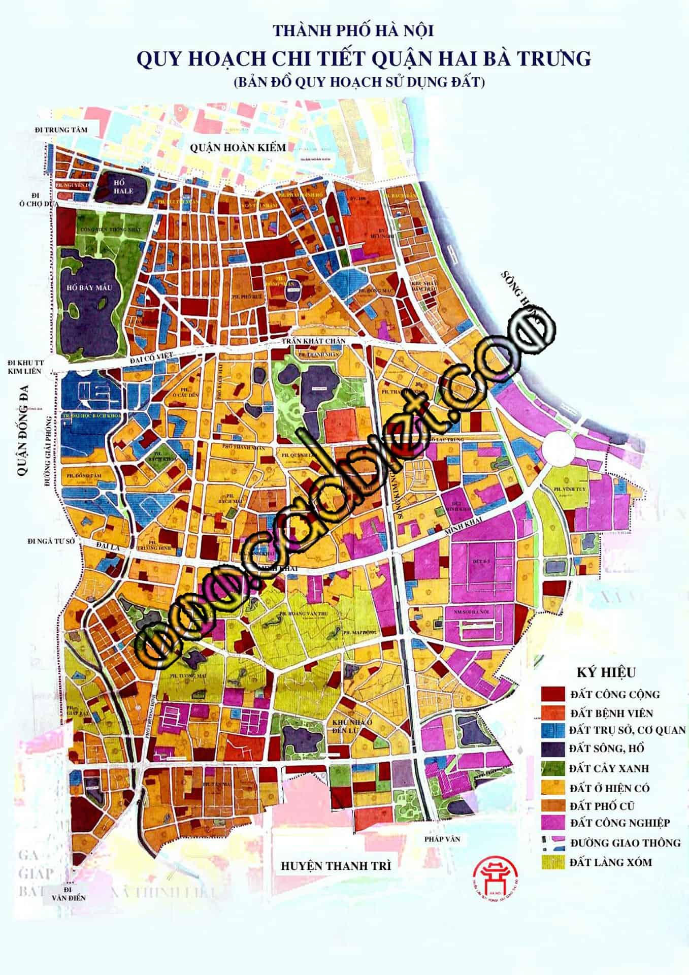 Bản đồ quy hoạch Hà Nội trong năm 2020 2 Bản đồ quy hoạch Hai Bà Trưng