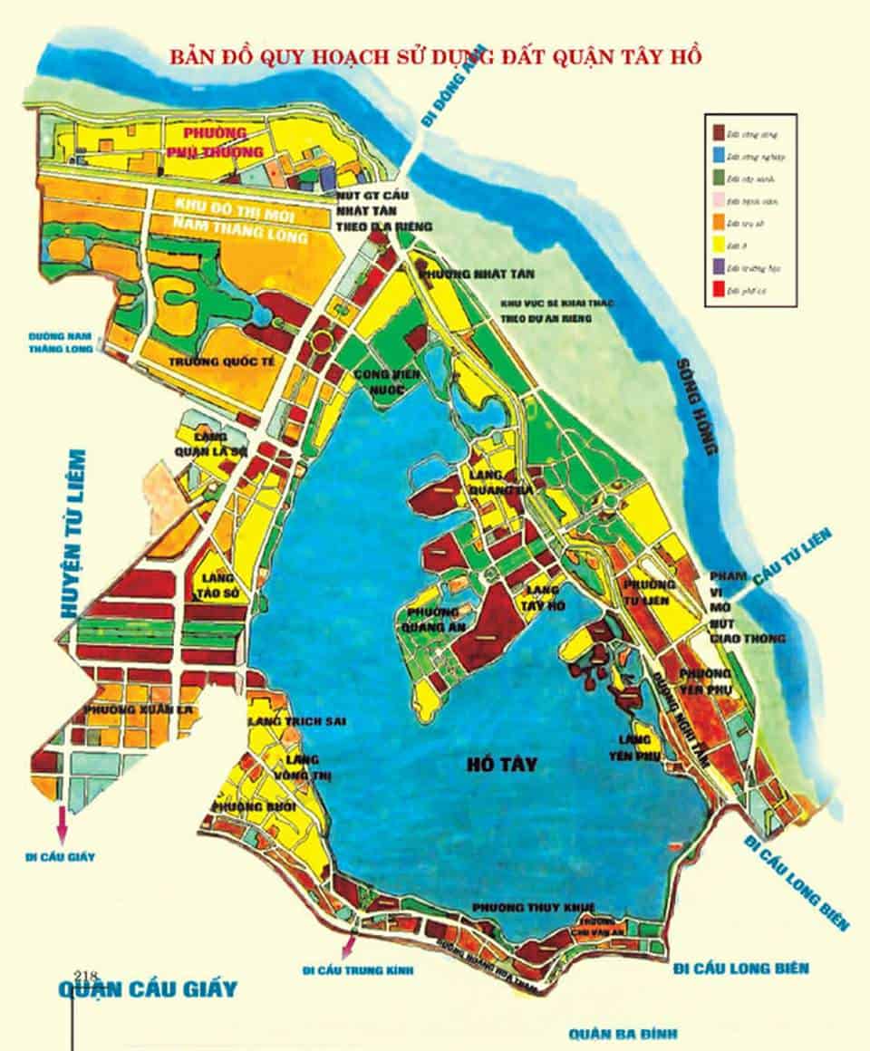 Bản đồ quy hoạch Hà Nội trong năm 2020 4 Bản đồ quy hoạch Tây Hồ