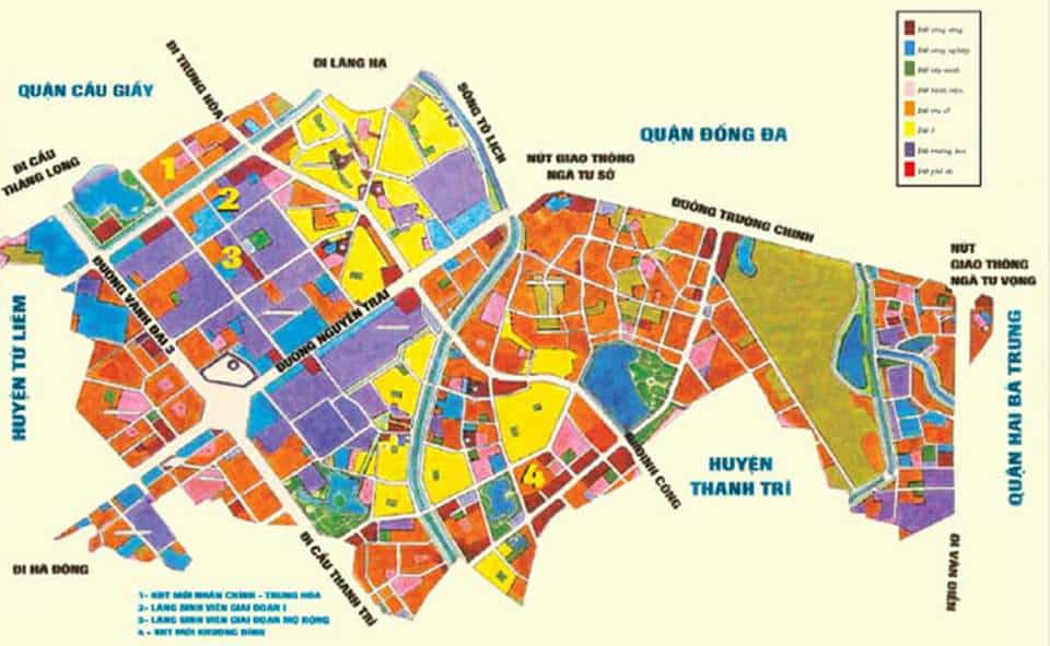 Bản đồ quy hoạch Hà Nội trong năm 2020 3 Bản đồ quy hoạch Thanh Xuân